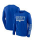 Men's Royal Kentucky Wildcats Big and Tall Two-Hit Graphic Long Sleeve T-shirt