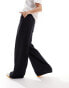 Vero Moda high waisted wide leg trousers in black