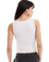 Cotton On boat neck crop vest in white