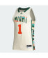 Men's #1 Khaki Miami Hurricanes Honoring Black Excellence Basketball Jersey