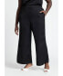 Фото #2 товара Plus Size Flare Leg Pull On Pant