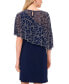 ფოტო #4 პროდუქტის Women's Embellished-Caplet Jersey Shift Dress