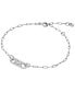 Sterling Silver Pave Empire Link Chain Bracelet