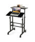 Фото #1 товара Mobile Standing Desk Rolling Adjustable Laptop Cart Home Office