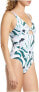 Tory Burch 285824 Front Knot One Piece Printed Desert Bloom , Size Medium
