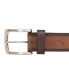 Фото #3 товара Men's Casual Leather Belt with Suede Overlay