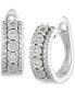 Lab Grown Diamond Huggie Hoop Earrings (1/3 ct. t.w.) in Sterling Silver, 0.56"