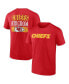 Фото #2 товара Men's Red Kansas City Chiefs Big and Tall Two-Sided T-shirt