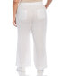 ფოტო #2 პროდუქტის Plus Size Wide Leg Drawstring Linen Pants