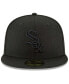 ფოტო #4 პროდუქტის Men's Black Chicago White Sox Primary Logo Basic 59FIFTY Fitted Hat