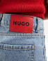 HUGO RED denim shorts in light wash Hell/Pastellblau, W26 - фото #3