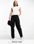 Фото #2 товара ASOS DESIGN Tall tapered trouser with turn up hem in black