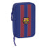 Фото #1 товара Пенал двойной F.C. Barcelona Красный Тёмно-синий 12.5 x 19.5 x 4 см (28 предметов)