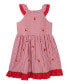 Little Girls Strawberry Flutter Sleeve Seersucker Dress