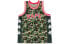 BAPE ABC Basketball Tank Top 绿迷彩标语网眼球衣 男女同款 / Жилет баскетбольный BAPE ABC 1F80-109-008