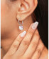 ფოტო #3 პროდუქტის Sanrio Silver Plated Pink Crystal Charm Hoop Earrings