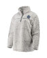 Women's Gray Toronto Maple Leafs Sherpa Quarter-Zip Pullover Jacket