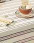 Striped linen cotton tablecloth