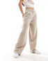 Monki high waist tailored trousers in beige 32 - фото #8