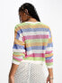 Фото #3 товара Hollister striped crochet jumper in multi