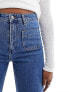 Фото #4 товара & Other Stories high waist flared jeans in mid blue