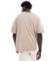 ONLY & SONS super oversized t-shirt in washed beige