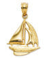 ფოტო #1 პროდუქტის 14k Gold Charm, Sailboat Charm