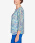 ფოტო #3 პროდუქტის Women's Tradewinds Texture Biadere Shirttail with Necklace Hem Top