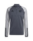 Men's Gray San Jose Earthquakes 2023 On-Field AEROREADY Quarter-Zip Training Top