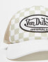 Von Dutch tampa trucker cap beige checkerboard print