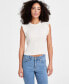 ფოტო #1 პროდუქტის Women's Minerva Ribbed Ruffle-Sleeve Top