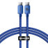 Фото #1 товара Kabel przewód do szybkiego ładowania i transferu danych USB-C USB-C 100W 1.2m niebieski