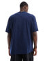 ASOS DESIGN oversized t-shirt in dark blue with city chest print