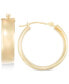 ფოტო #1 პროდუქტის Polished Wide Hoop Earrings in 10k Gold