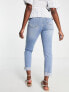 Фото #2 товара Urban Bliss slim jeans with busted knee in light wash