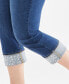 ფოტო #7 პროდუქტის Plus Size High-Rise Embroidered Cuffed Capri Jeans, Created for Macy's