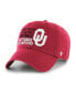 Men's and Women's Crimson Oklahoma Sooners 2024 NCAA Softball Women's College World Series Champions Clean Up Adjustable Hat