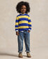 Toddler and Little Boys Striped Cable-Knit Cotton Sweater