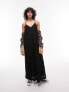 Topshop lace maxi chuck on in black