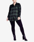 ფოტო #3 პროდუქტის Plus Size Kylee Plaid Shirt Top