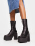 Фото #2 товара Lamoda platform chunky ankle boot in black pu