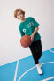 Erkek Çocuk NBA Boston Celtics Oversize Fit Bisiklet Yaka Tişört