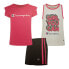 Фото #1 товара Champion Girl's 3 Piece Polyester Tee, Cotton Tank & Short Set