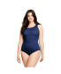 Фото #5 товара Women's Plus Size Mastectomy Chlorine Resistant Tugless One Piece Swimsuit Soft Cup
