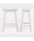 Фото #2 товара 29" Saddle Seat Solid Wood Kitchen Bar Stool Chair (Set of 2)