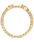 ფოტო #3 პროდუქტის Diamond Double Band Cuff Ring (1/6 ct. t.w.) in 10k Gold, Created for Macy's