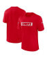 Фото #1 товара Men's Red Kansas City Chiefs Sideline Player Performance T-Shirt