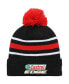 Men's Black Brad Keselowski Cuffed Knit Hat with Pom