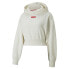 Фото #1 товара Puma Cc X Cropped Graphic Pullover Hoodie Womens Off White Casual Athletic Outer