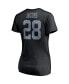 Фото #4 товара Women's Josh Jacobs Black Las Vegas Raiders Player Icon Name Number V-Neck T-shirt